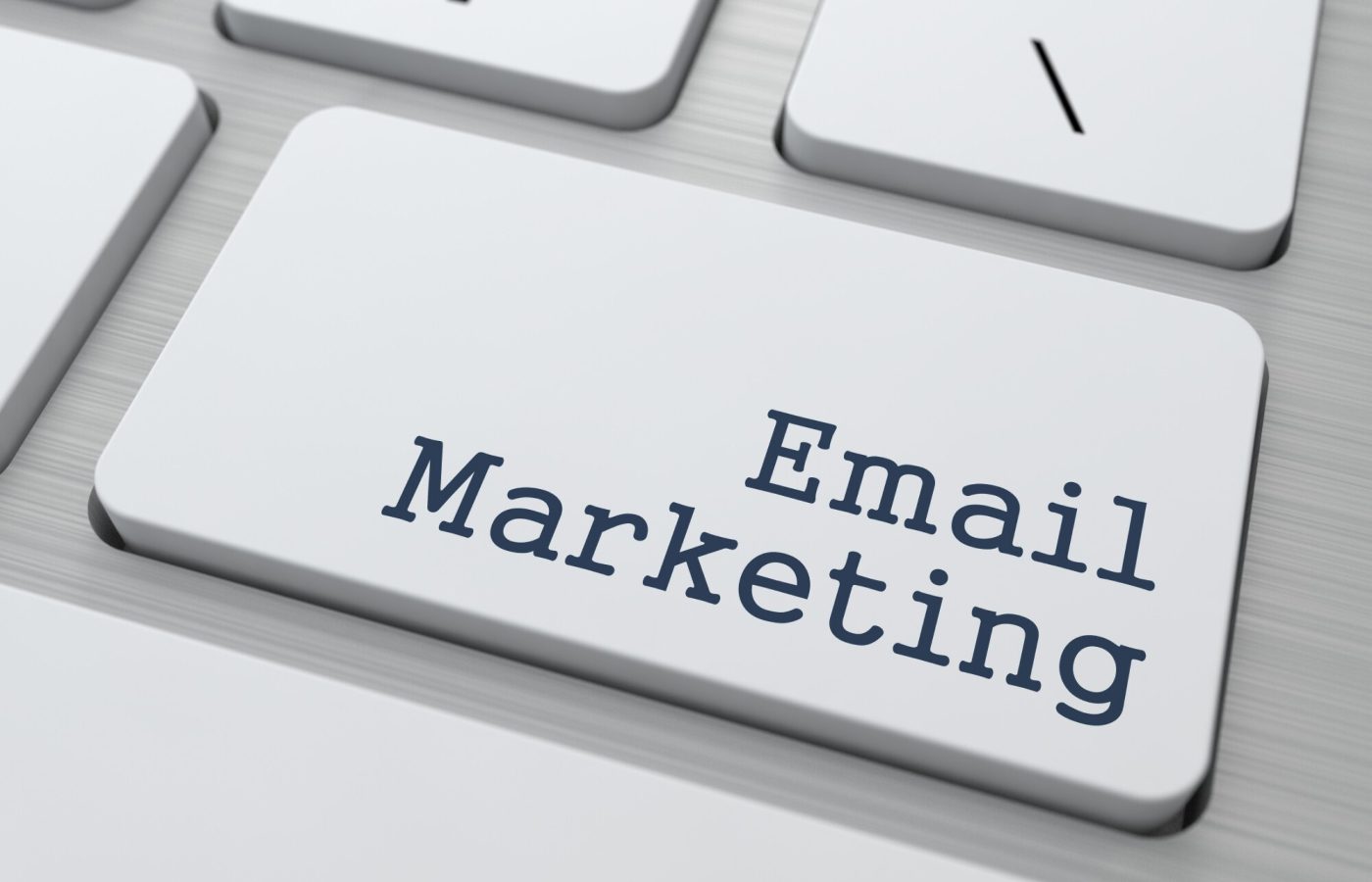 Close-up of a keyboard with an Email Marketing key.
