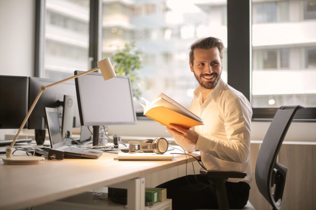 Businessman on Computer