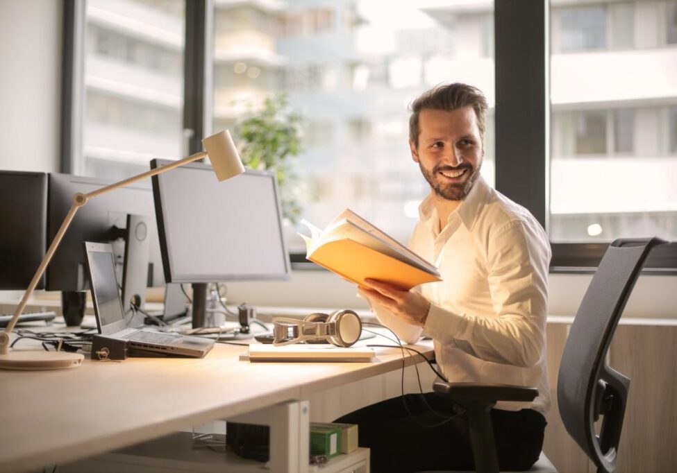 Businessman on Computer